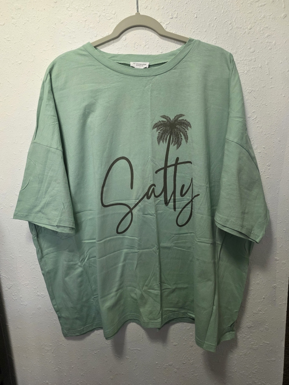 Chic Soul Mint Green "Salty" Short Sleeve Tee